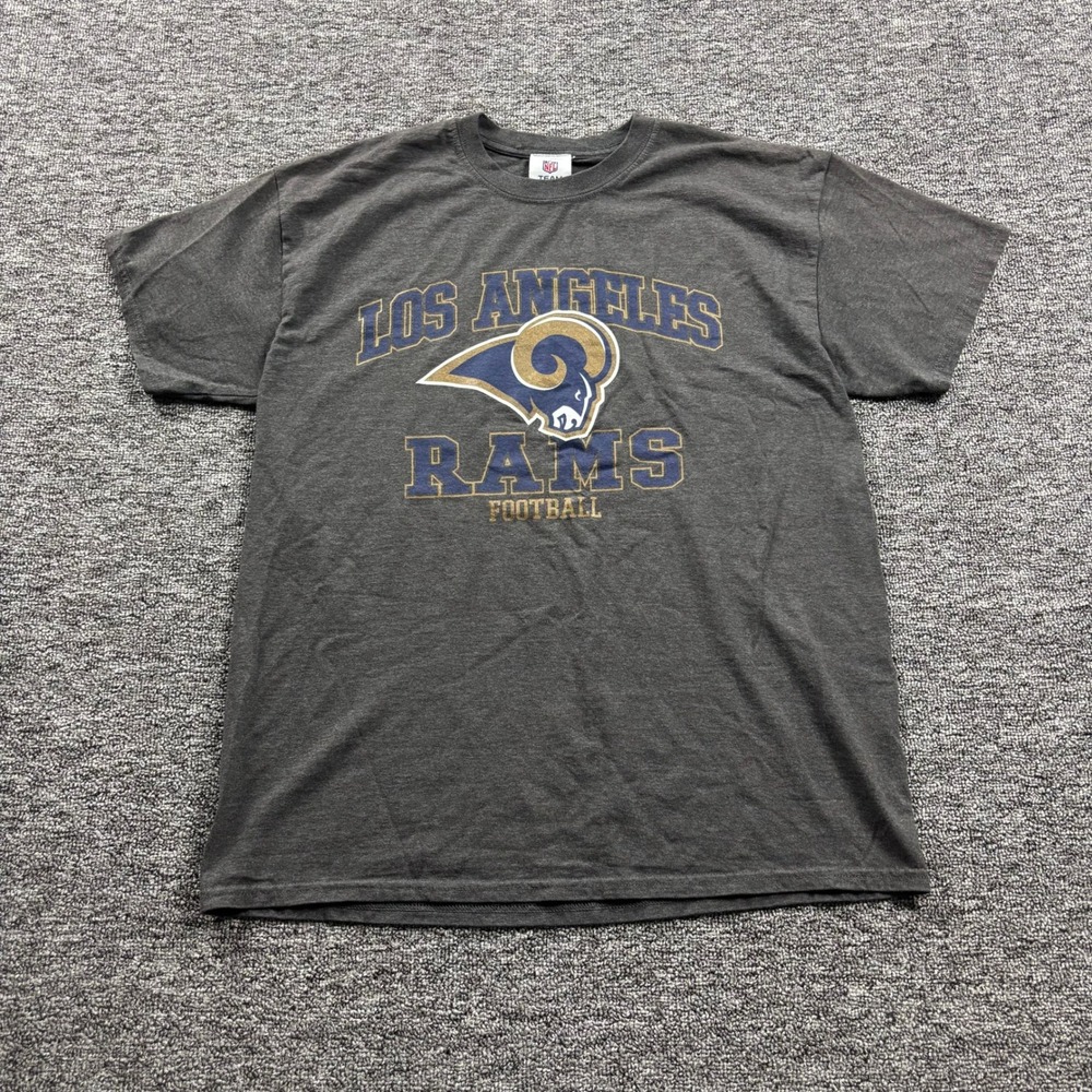 NFL Team Apparel Los Angeles Rams‎ Football Graphic Grey T-Shirt Size Large